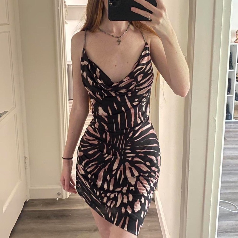 REDEMPTION ITALY COWL NECK MINIDRESS
